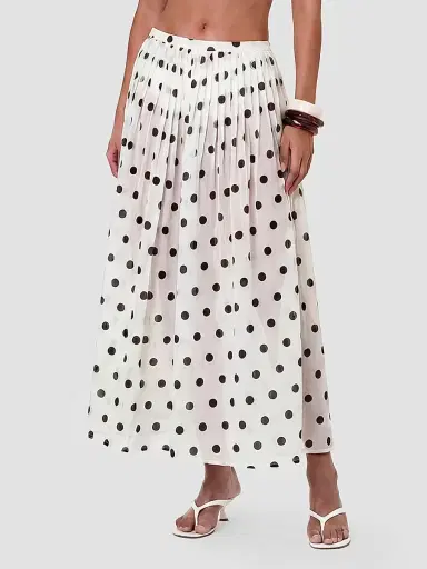NICHOLAS Women's Marit Polka Dot Midi Skirt - Black Polka Dot | Thumbnail 4 NICHOLAS Women's Marit Polka Dot Midi Skirt - Black Polka Dot | Thumbnail 4