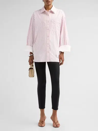 Ksubi Women's Higher Than Heaven Astra Striped Cotton Shirt - Pink - Size Medium | Thumbnail 2 Ksubi Women's Higher Than Heaven Astra Striped Cotton Shirt - Pink - Size Medium | Thumbnail 2