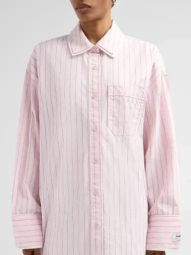 Ksubi Women's Higher Than Heaven Astra Striped Cotton Shirt - Pink - Size Medium | Thumbnail 5 Ksubi Women's Higher Than Heaven Astra Striped Cotton Shirt - Pink - Size Medium | Thumbnail 5