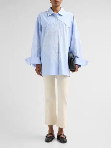 Ksubi Women's Higher Than Heaven Astra Bandana Cotton Shirt - Blue - Size Medium | Thumbnail 2 Ksubi Women's Higher Than Heaven Astra Bandana Cotton Shirt - Blue - Size Medium | Thumbnail 2
