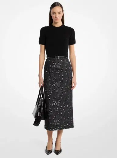 Michael Kors Collection Frayed Denim Skirt | Thumbnail 2 Michael Kors Collection Frayed Denim Skirt | Thumbnail 2