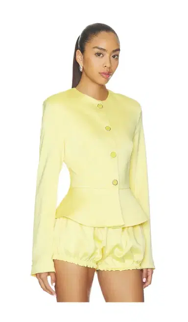 Milkwhite Satin Button Up Blazer | Thumbnail 2 Milkwhite Satin Button Up Blazer | Thumbnail 2