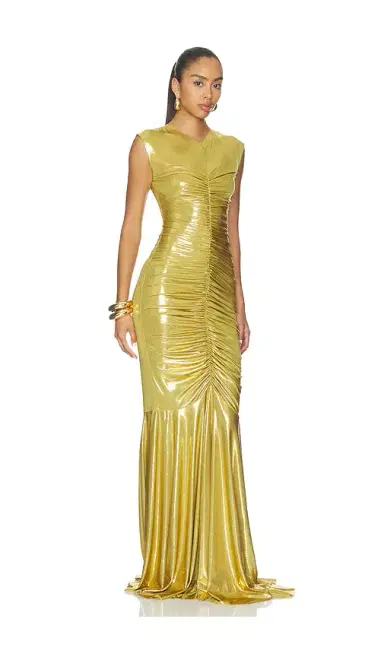 Norma Kamali Sleeveless V Neck Fishtail Gown | Thumbnail 2 Norma Kamali Sleeveless V Neck Fishtail Gown | Thumbnail 2