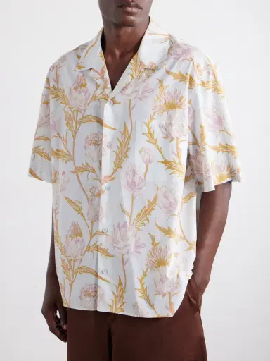 Loewe Paula's Ibiza Anagram-Embroidered Camp-Collar Printed Cotton Shirt - Men | Thumbnail 3 Loewe Paula's Ibiza Anagram-Embroidered Camp-Collar Printed Cotton Shirt - Men | Thumbnail 3