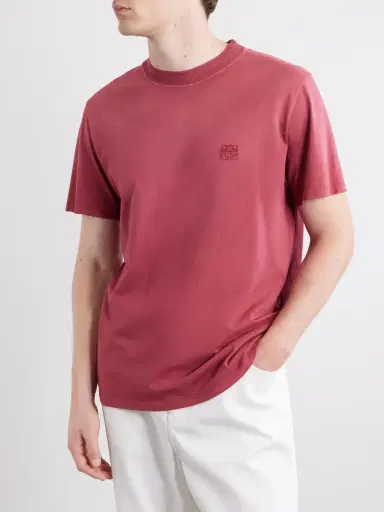 Loewe Anagram-Embroidered Cotton-Jersey T-Shirt - Men | Thumbnail 3 Loewe Anagram-Embroidered Cotton-Jersey T-Shirt - Men | Thumbnail 3