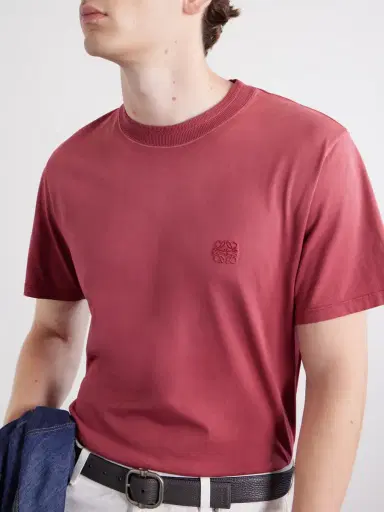 Loewe Anagram-Embroidered Cotton-Jersey T-Shirt - Men | Thumbnail 5 Loewe Anagram-Embroidered Cotton-Jersey T-Shirt - Men | Thumbnail 5