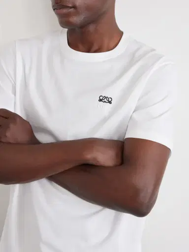 Loewe Anagram-Embroidered Cotton-Jersey T-Shirt - Men | Thumbnail 5 Loewe Anagram-Embroidered Cotton-Jersey T-Shirt - Men | Thumbnail 5