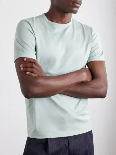 Sunspel Slim-Fit Cotton-Jersey T-Shirt - Men | Thumbnail 5 Sunspel Slim-Fit Cotton-Jersey T-Shirt - Men | Thumbnail 5
