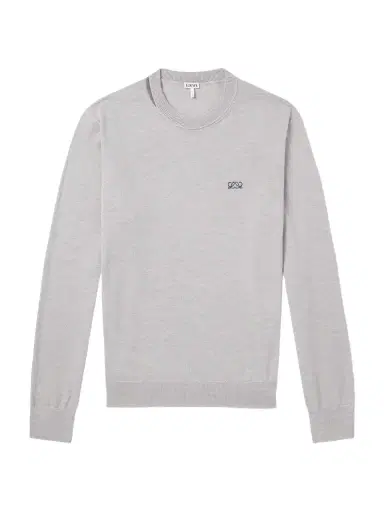 Loewe Anagram-Embroidered Wool-Blend Sweater - Men | Thumbnail 1 Loewe Anagram-Embroidered Wool-Blend Sweater - Men | Thumbnail 1