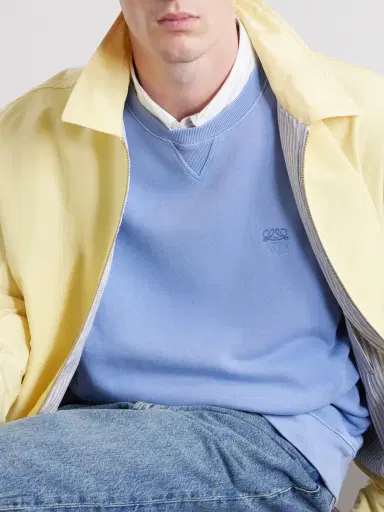 Loewe Anagram-Embroidered Cotton-Jersey Sweatshirt - Men | Thumbnail 5 Loewe Anagram-Embroidered Cotton-Jersey Sweatshirt - Men | Thumbnail 5