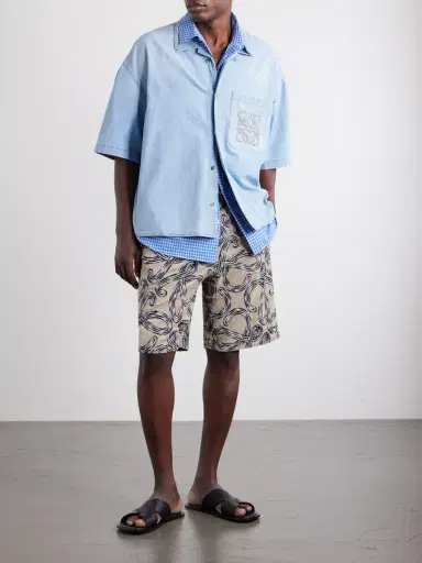 Loewe Paula's Ibiza Logo-Embroidered Denim Shirt - Men | Thumbnail 2 Loewe Paula's Ibiza Logo-Embroidered Denim Shirt - Men | Thumbnail 2