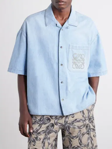 Loewe Paula's Ibiza Logo-Embroidered Denim Shirt - Men | Thumbnail 3 Loewe Paula's Ibiza Logo-Embroidered Denim Shirt - Men | Thumbnail 3