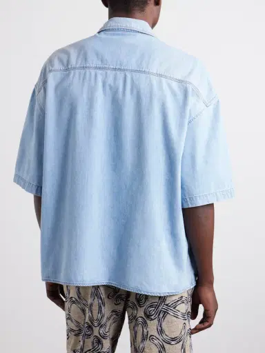 Loewe Paula's Ibiza Logo-Embroidered Denim Shirt - Men | Thumbnail 4 Loewe Paula's Ibiza Logo-Embroidered Denim Shirt - Men | Thumbnail 4