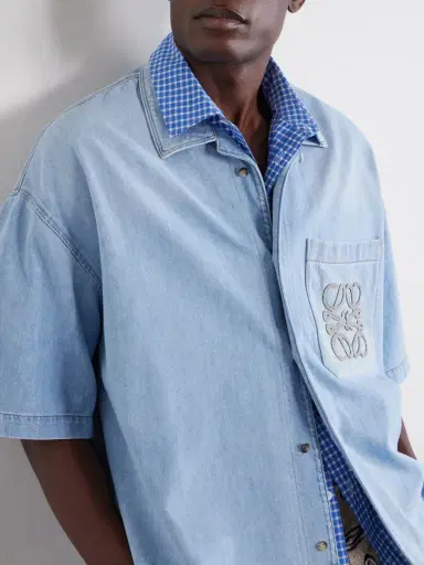 Loewe Paula's Ibiza Logo-Embroidered Denim Shirt - Men | Thumbnail 5 Loewe Paula's Ibiza Logo-Embroidered Denim Shirt - Men | Thumbnail 5
