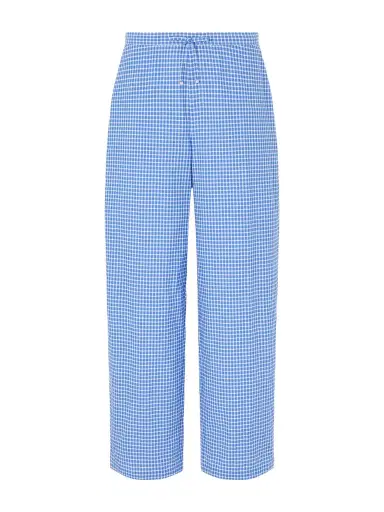 Loewe Paula's Ibiza Straight-Leg Anagram-Embroidered Checked Cotton-Poplin Trousers - Men | Thumbnail 1 Loewe Paula's Ibiza Straight-Leg Anagram-Embroidered Checked Cotton-Poplin Trousers - Men | Thumbnail 1