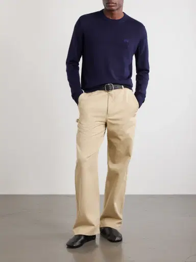 Loewe Anagram-Embroidered Wool-Blend Sweater - Men | Thumbnail 2 Loewe Anagram-Embroidered Wool-Blend Sweater - Men | Thumbnail 2