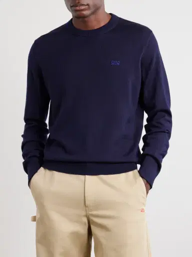 Loewe Anagram-Embroidered Wool-Blend Sweater - Men | Thumbnail 3 Loewe Anagram-Embroidered Wool-Blend Sweater - Men | Thumbnail 3