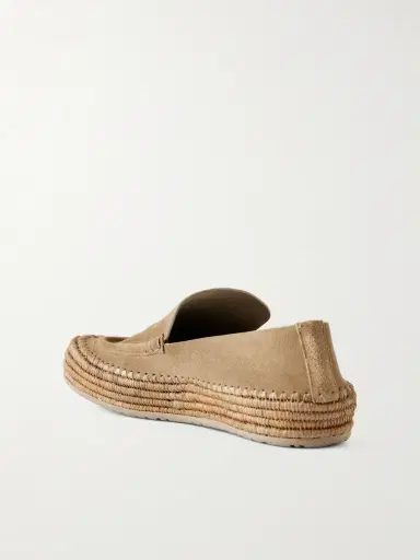 Loewe Paula's Ibiza Rio Raffia-Trimmed Suede Loafers - Men | Thumbnail 4 Loewe Paula's Ibiza Rio Raffia-Trimmed Suede Loafers - Men | Thumbnail 4