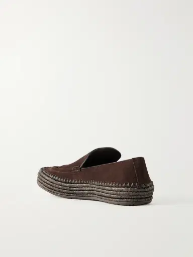 Loewe Paula's Ibiza Rio Raffia-Trimmed Suede Loafers - Men | Thumbnail 4 Loewe Paula's Ibiza Rio Raffia-Trimmed Suede Loafers - Men | Thumbnail 4
