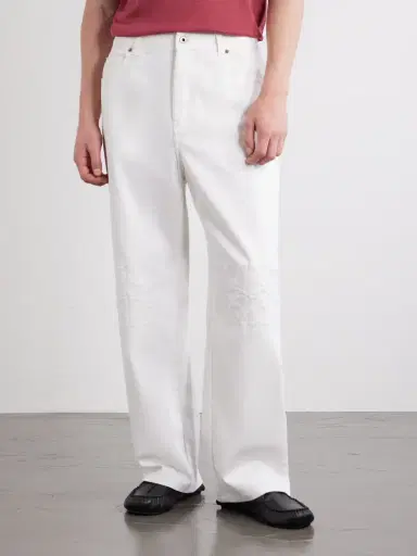 Loewe Wide-Leg Anagram-Embroidered Jeans - Men | Thumbnail 3 Loewe Wide-Leg Anagram-Embroidered Jeans - Men | Thumbnail 3