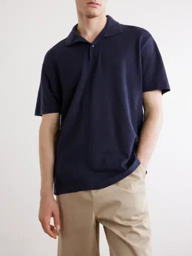 Sunspel Linen-Piqué Polo Shirt - Men | Thumbnail 3 Sunspel Linen-Piqué Polo Shirt - Men | Thumbnail 3