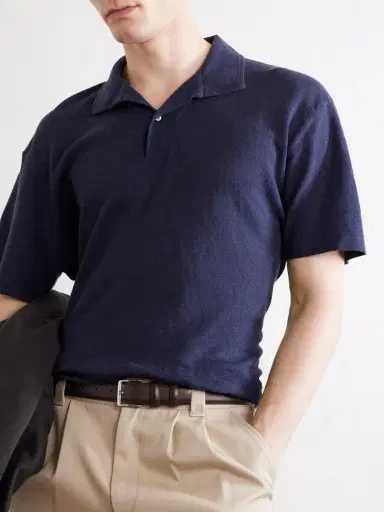 Sunspel Linen-Piqué Polo Shirt - Men | Thumbnail 5 Sunspel Linen-Piqué Polo Shirt - Men | Thumbnail 5