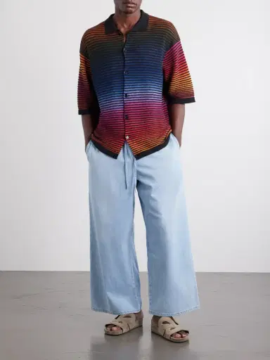 Loewe Paula's Ibiza Wide-Leg Drawstring Jeans - Men | Thumbnail 2 Loewe Paula's Ibiza Wide-Leg Drawstring Jeans - Men | Thumbnail 2