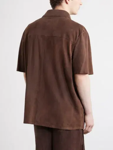 Loewe Paula's Ibiza Logo-Debossed Suede Shirt - Men | Thumbnail 4 Loewe Paula's Ibiza Logo-Debossed Suede Shirt - Men | Thumbnail 4