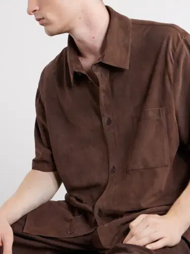 Loewe Paula's Ibiza Logo-Debossed Suede Shirt - Men | Thumbnail 5 Loewe Paula's Ibiza Logo-Debossed Suede Shirt - Men | Thumbnail 5