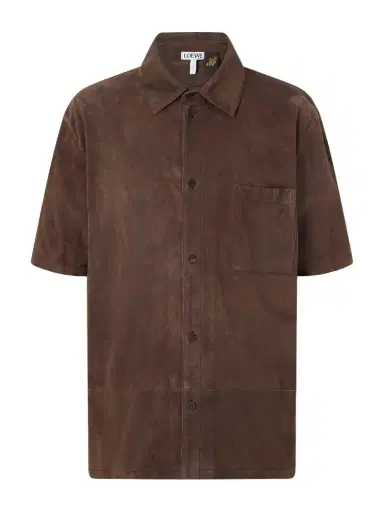 Loewe Paula's Ibiza Logo-Debossed Suede Shirt - Men | Thumbnail 1 Loewe Paula's Ibiza Logo-Debossed Suede Shirt - Men | Thumbnail 1