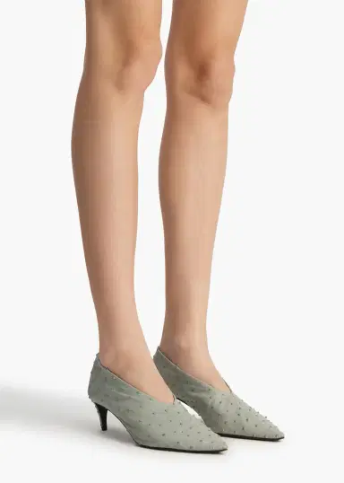 Khaite Miriam Pump In Frost Ostrich | Thumbnail 5 Khaite Miriam Pump In Frost Ostrich | Thumbnail 5