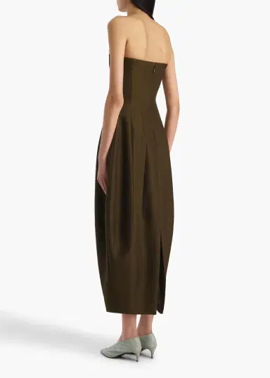 Khaite Stela Dress In Dark Olive | Thumbnail 3 Khaite Stela Dress In Dark Olive | Thumbnail 3