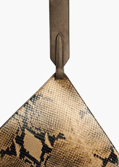Khaite Small Lotus Tote In Python-Embossed Taupe And Morning Dove | Thumbnail 4 Khaite Small Lotus Tote In Python-Embossed Taupe And Morning Dove | Thumbnail 4