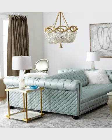 Old Hickory Tannery Twin Lakes Double Chesterfield Sofa 96" | Thumbnail 2 Old Hickory Tannery Twin Lakes Double Chesterfield Sofa 96" | Thumbnail 2
