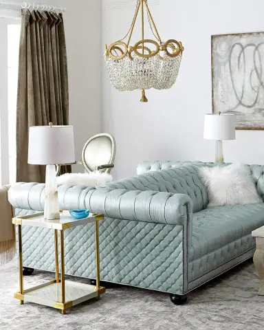 Old Hickory Tannery Twin Lakes Double Chesterfield Sofa 96" | Thumbnail 1 Old Hickory Tannery Twin Lakes Double Chesterfield Sofa 96" | Thumbnail 1