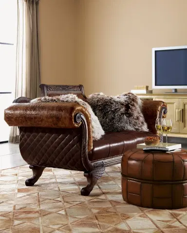 Old Hickory Tannery Duncan Leather Settee | Thumbnail 3 Old Hickory Tannery Duncan Leather Settee | Thumbnail 3