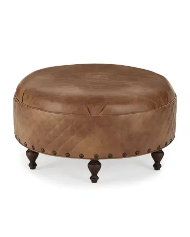 Old Hickory Tannery Carson Leather Ottoman | Thumbnail 2 Old Hickory Tannery Carson Leather Ottoman | Thumbnail 2