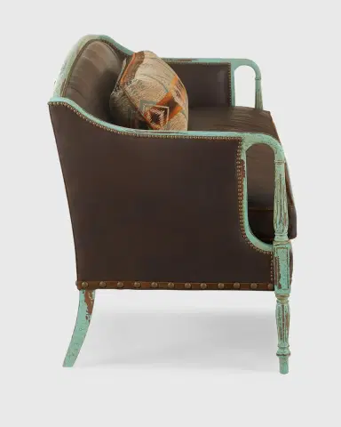 Old Hickory Tannery Trevin Leather Settee, 72.5" | Thumbnail 2 Old Hickory Tannery Trevin Leather Settee, 72.5" | Thumbnail 2