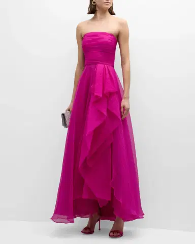 Theia Teresa Draped Strapless Gown | Thumbnail 2 Theia Teresa Draped Strapless Gown | Thumbnail 2