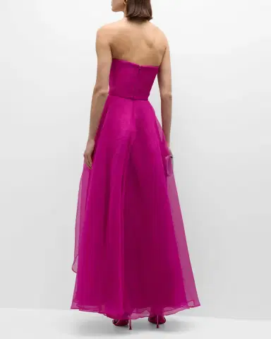 Theia Teresa Draped Strapless Gown | Thumbnail 3 Theia Teresa Draped Strapless Gown | Thumbnail 3