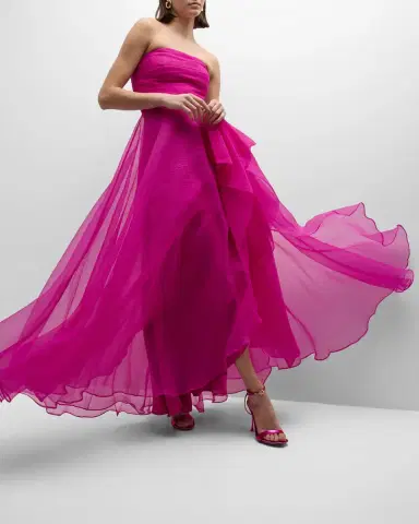 Theia Teresa Draped Strapless Gown | Thumbnail 6 Theia Teresa Draped Strapless Gown | Thumbnail 6