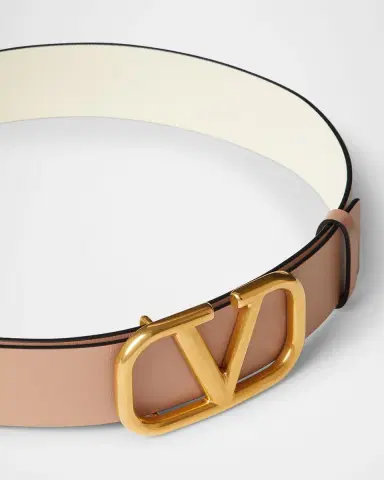 Valentino Garavani VLogo Signature Reversible Leather Belt, 40mm | Thumbnail 2 Valentino Garavani VLogo Signature Reversible Leather Belt, 40mm | Thumbnail 2