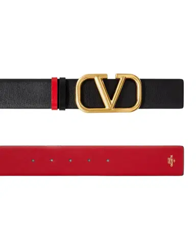 Valentino Garavani VLogo Signature Reversible Leather Belt, 40mm | Thumbnail 1 Valentino Garavani VLogo Signature Reversible Leather Belt, 40mm | Thumbnail 1