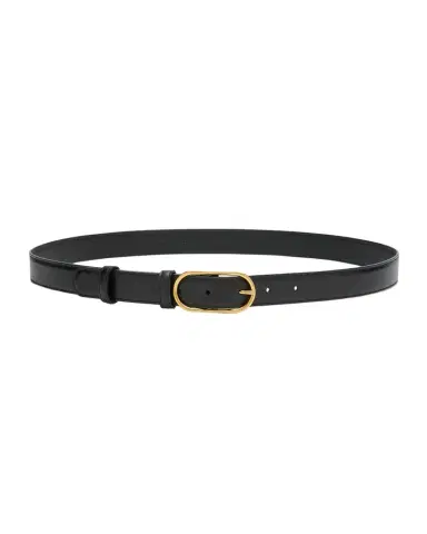 Dolce & Gabbana Oval Buckle Calfskin Leather Belt | Thumbnail 1 Dolce & Gabbana Oval Buckle Calfskin Leather Belt | Thumbnail 1