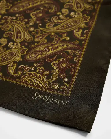 Saint Laurent Paisley-Print Silk Scarf | Thumbnail 2 Saint Laurent Paisley-Print Silk Scarf | Thumbnail 2