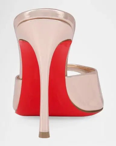 Christian Louboutin 100mm Me Dolly Metallic Leather Slide Sandals | Thumbnail 2 Christian Louboutin 100mm Me Dolly Metallic Leather Slide Sandals | Thumbnail 2