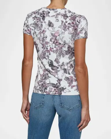 L'Agence Ressi Short-Sleeve Butterfly Vine Tee | Thumbnail 2 L'Agence Ressi Short-Sleeve Butterfly Vine Tee | Thumbnail 2