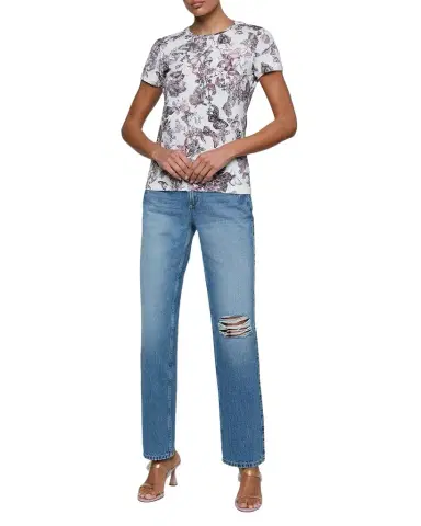 L'Agence Ressi Short-Sleeve Butterfly Vine Tee | Thumbnail 1 L'Agence Ressi Short-Sleeve Butterfly Vine Tee | Thumbnail 1