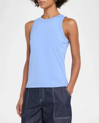 Lafayette 148 New York Swiss Cotton Rib Racerback Tank | Thumbnail 3 Lafayette 148 New York Swiss Cotton Rib Racerback Tank | Thumbnail 3