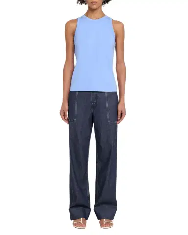 Lafayette 148 New York Swiss Cotton Rib Racerback Tank | Thumbnail 1 Lafayette 148 New York Swiss Cotton Rib Racerback Tank | Thumbnail 1